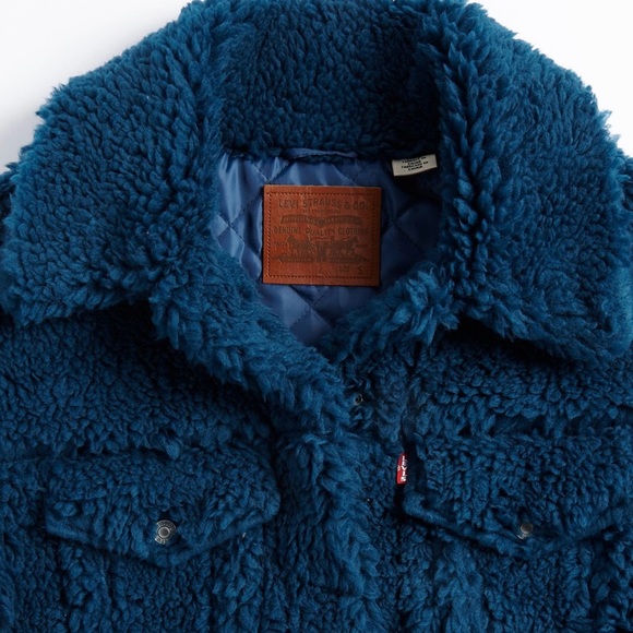 🦋 Levi's BABY BUBBLE SHERPA TRUCKER JACKET 🦋 - Picture 2 of 8